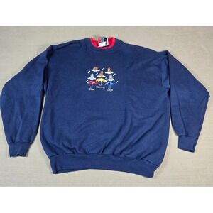 Vintage 90s Save the Children It's Raining Dogs Crewneck Sweatshirt large Granny